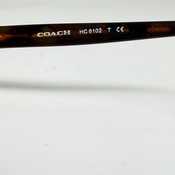 Coach CatEye Glasses HC6102 5440 Black Amber Varsity Stripe 51 18 140 20081 - Picture 6 of 7